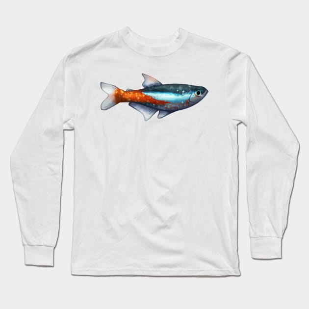 Cozy Neon Tetra Long Sleeve T-Shirt by Phoenix Baldwin